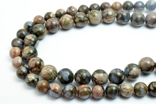 Azurite Round Gemstone Beads 6mm to 10mm Natural Healing for Jewelry - BeadsFindingDepot