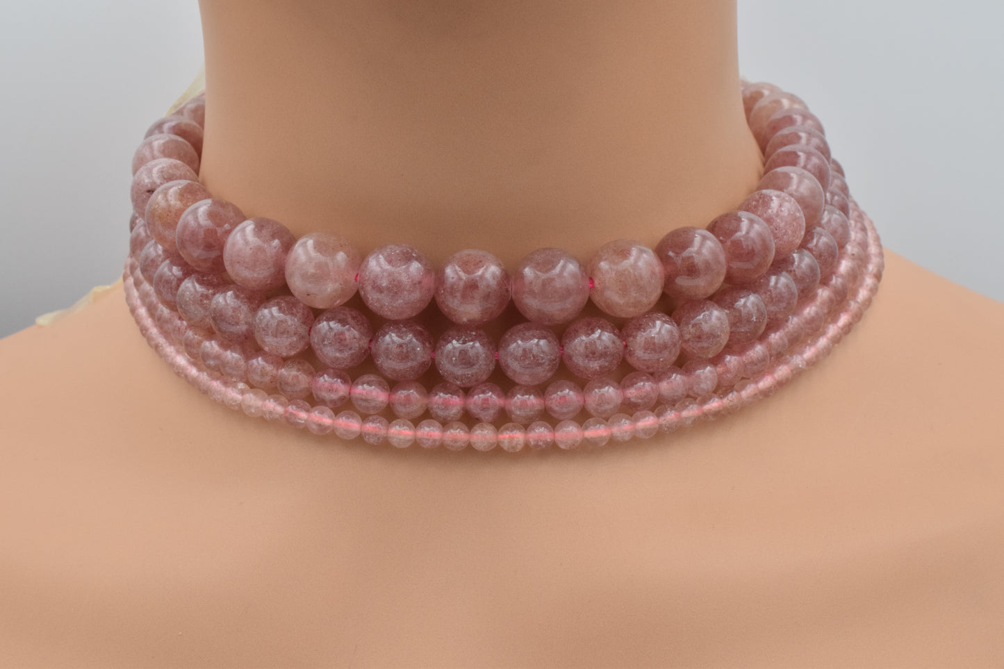 Strawberry Tourmaline Gemstone beads for jewelry making 5mm 7mm 10mm 12mm BeadsFindingDepot