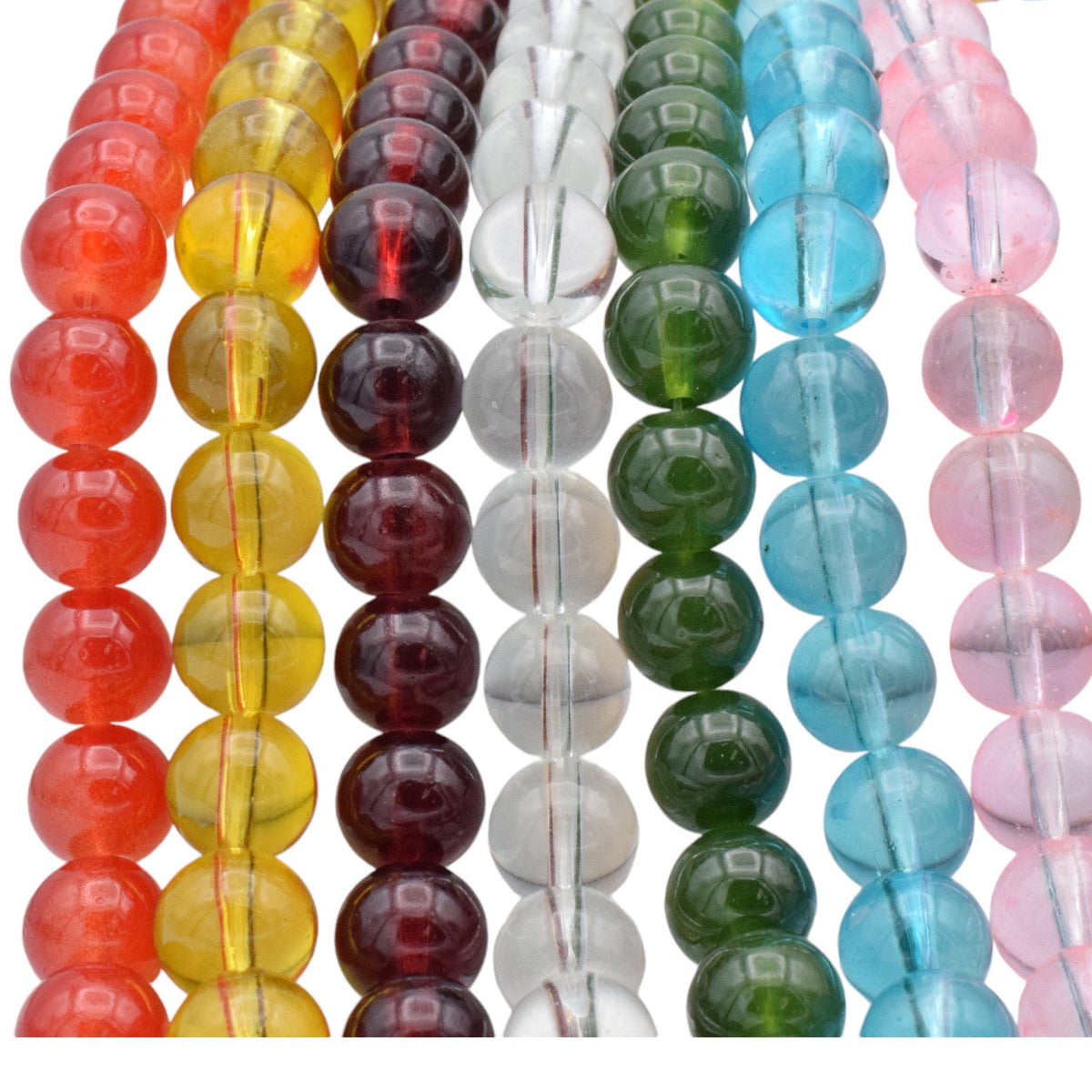 New Clear Glass Jelly beads for jewelry making crafts DIY 8mm 10mm sold by strand BeadsFindingDepot