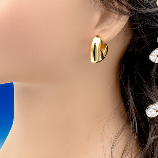 Gold Filled Heart Hoop Earrings – Romantic and Chic Jewelry jewelry making supplies - detail image 2