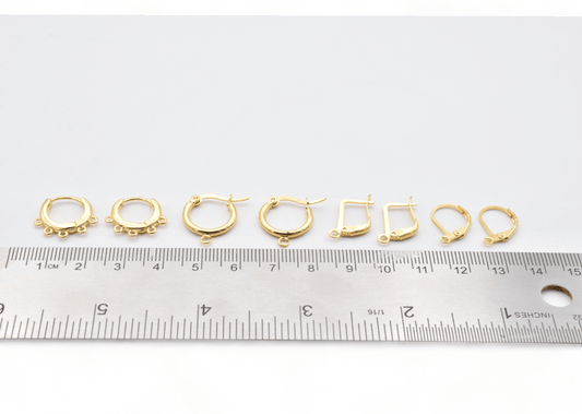 Gold Filled Earring Findings for Jewelry making BeadsFindingDepot