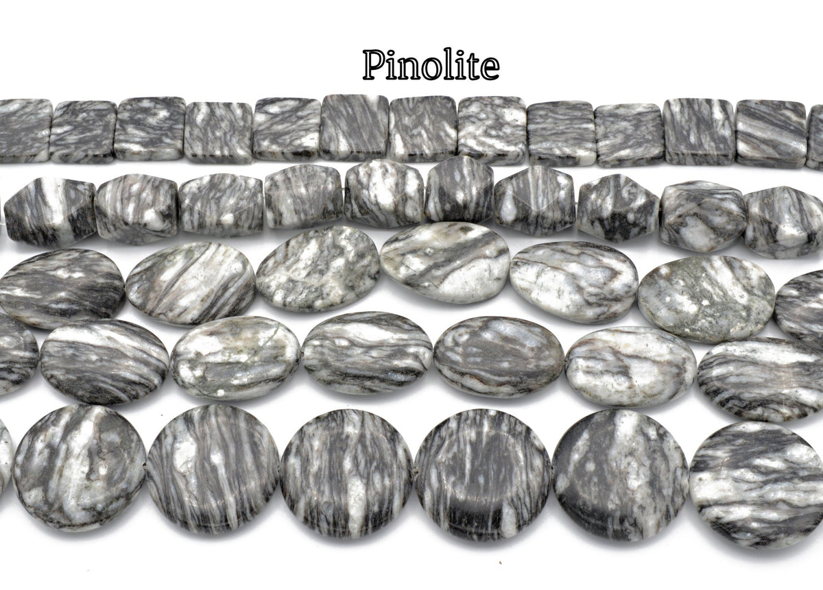 Rectangular Square Round Pinolite Gems on Sale Now - BeadsFindingDepot