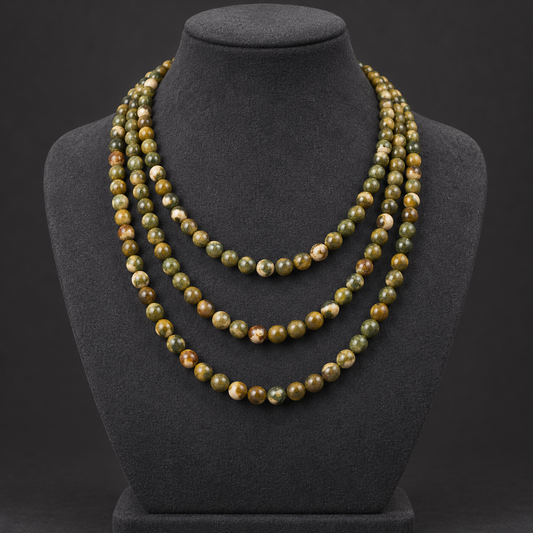Rainforest Jasper (Bird Rock) - neck display