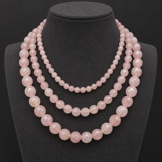 Rose Quartz - neck display
