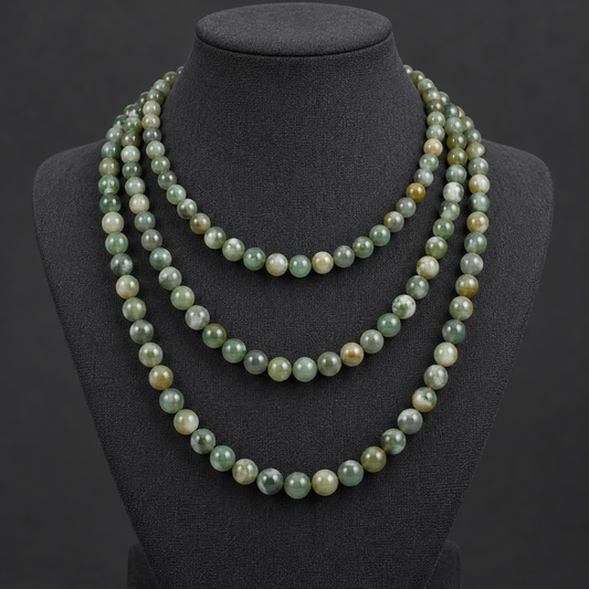 African Green Agate - neck display