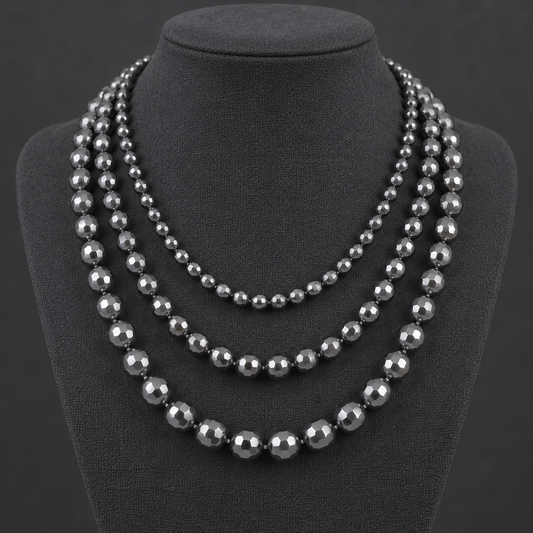Hematite Round - neck display