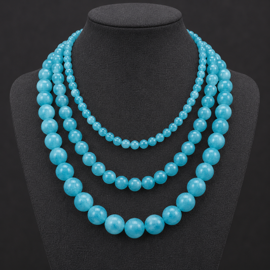 Blue Dead Agate - neck display
