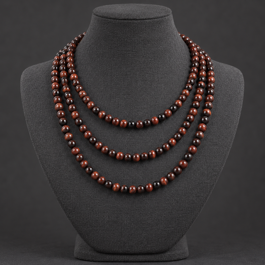 Red Tiger Eye - neck display