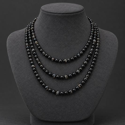 Black Agate - neck display