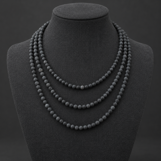 Matte Black Agate - neck display