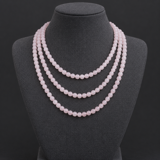 Matte Pink Quartz - neck display