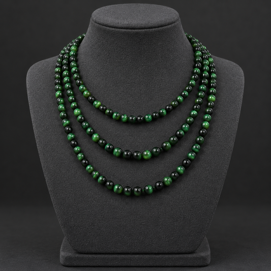 Green Tiger Eye - neck display