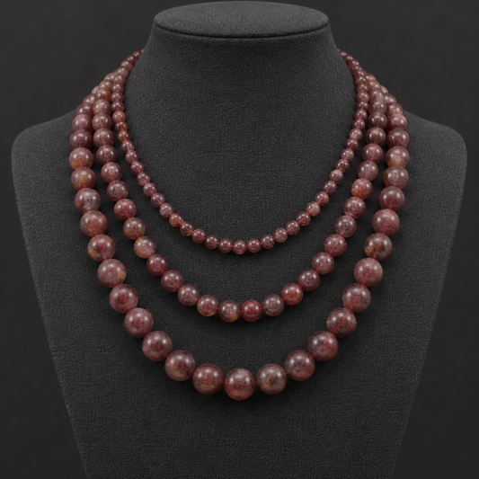 Golden Red Quartz - neck display