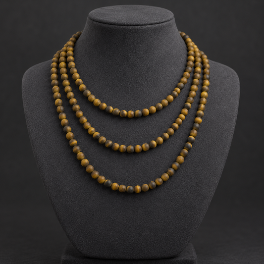 Matte Tiger Eye - neck display