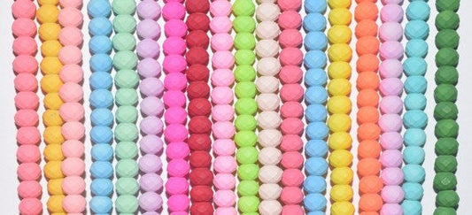 Matte Glass Beads Donuts Roundel Faceted for Jewelry Decoration Chandelier 6x8mm 140 PCs each Strand jewelry making suppli...