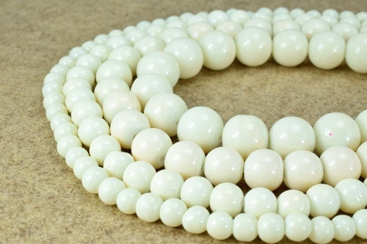 Creamy Glass Beads Round 6mm/8mm/10mm/12mm Shine Round Beads For Jewelry Making Item#789222045296 jewelry making supplies...