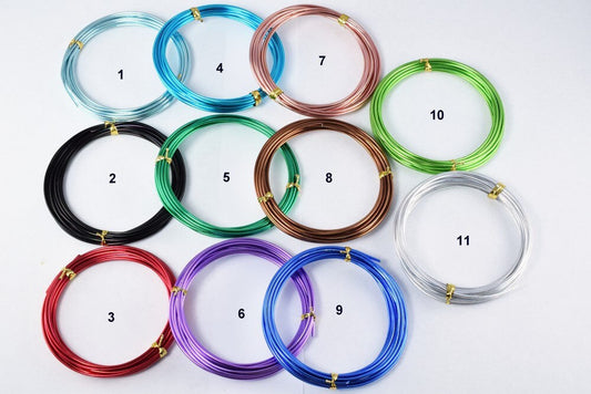Metallic Aluminum Wire Size 1mm/1.5mm/2mm/2.5mm For Jewelry Making jewelry making supplies - detail image 2