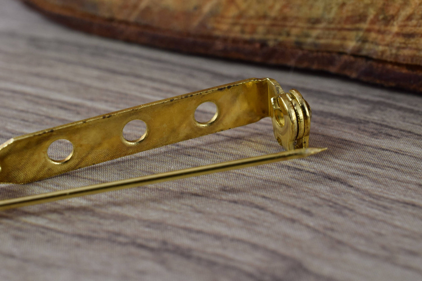 6x34mm Gold Plated Brooch Pin Gold Plated Brooch Finding,Gold Plated Bar Pin Back, Brooch Pin, Brooch Finding, Wedding Bro...