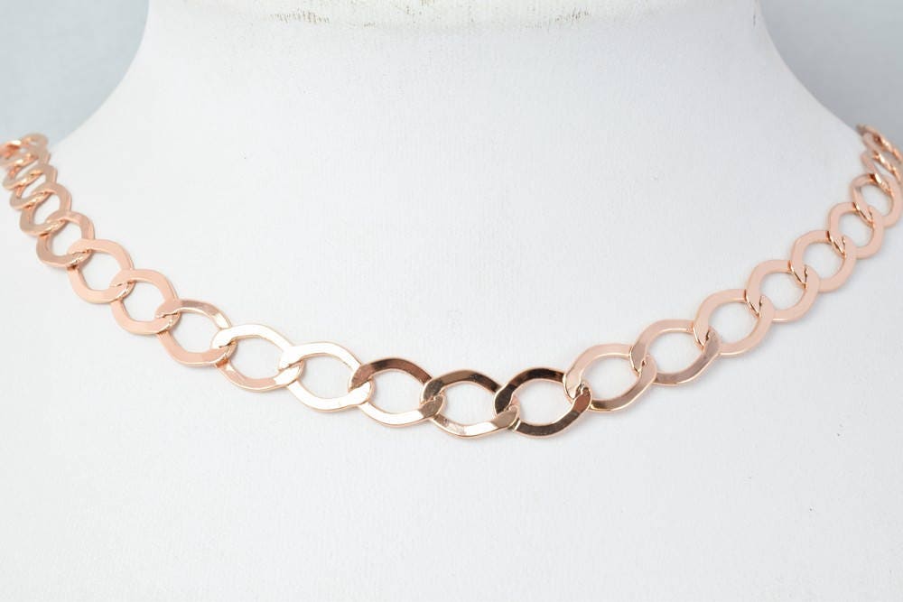 18K Rose as Gold Filled* Chain 19.5" Inch CG91 jewelry making supplies - detail image 5