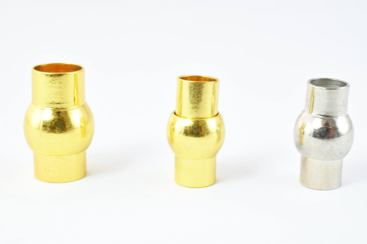 6mm/8mm Magnetic Tube Clasps/Silver/Gold Plated/Magnetic Clasp/Silver Clasps/Magnetic/Clasp/Round Magnetic Clasp/Metal Cla...