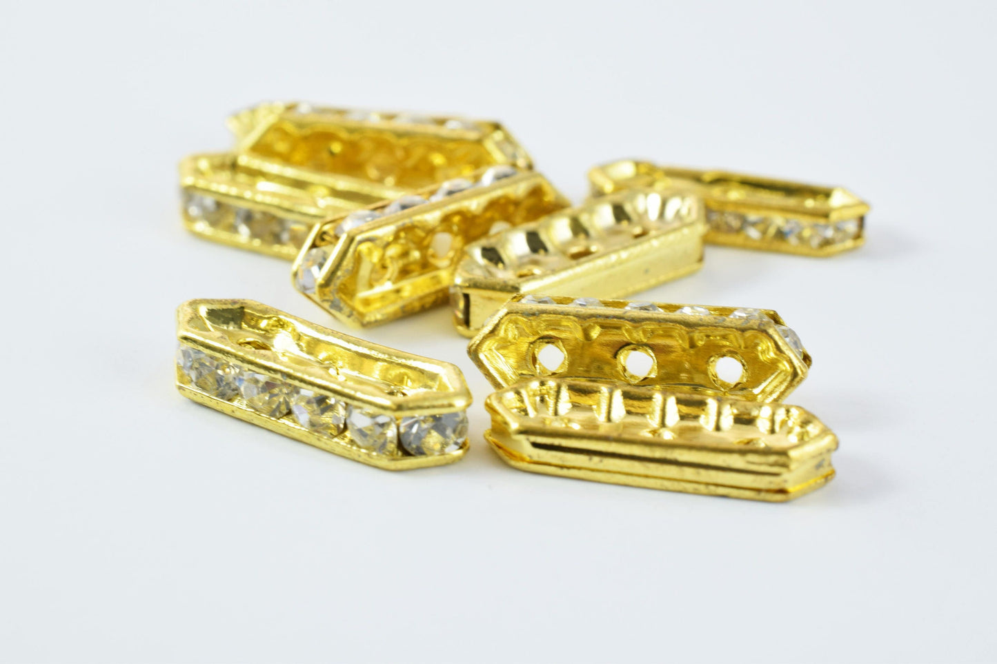 Gold Plated /Silver Plated Rhinestone Connectors, Wholesale Connectors,Long Rectangle Charms, Rhinestone Bar Charms,rectan...