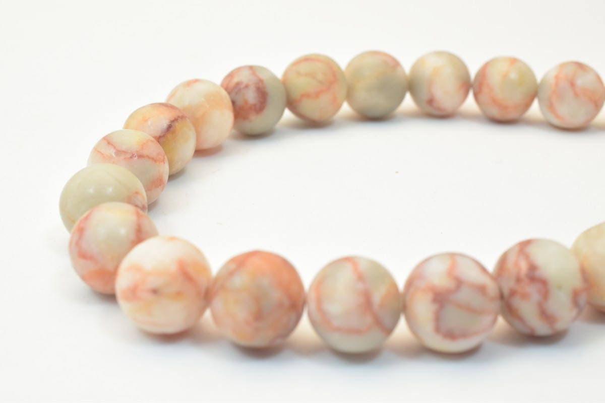 Matte Red Picasso Jasper Round Beads 6.5mm/8mm/10mm Round Beads Gemstone Beads 0.8mm hole opening for jewelry making Item#...