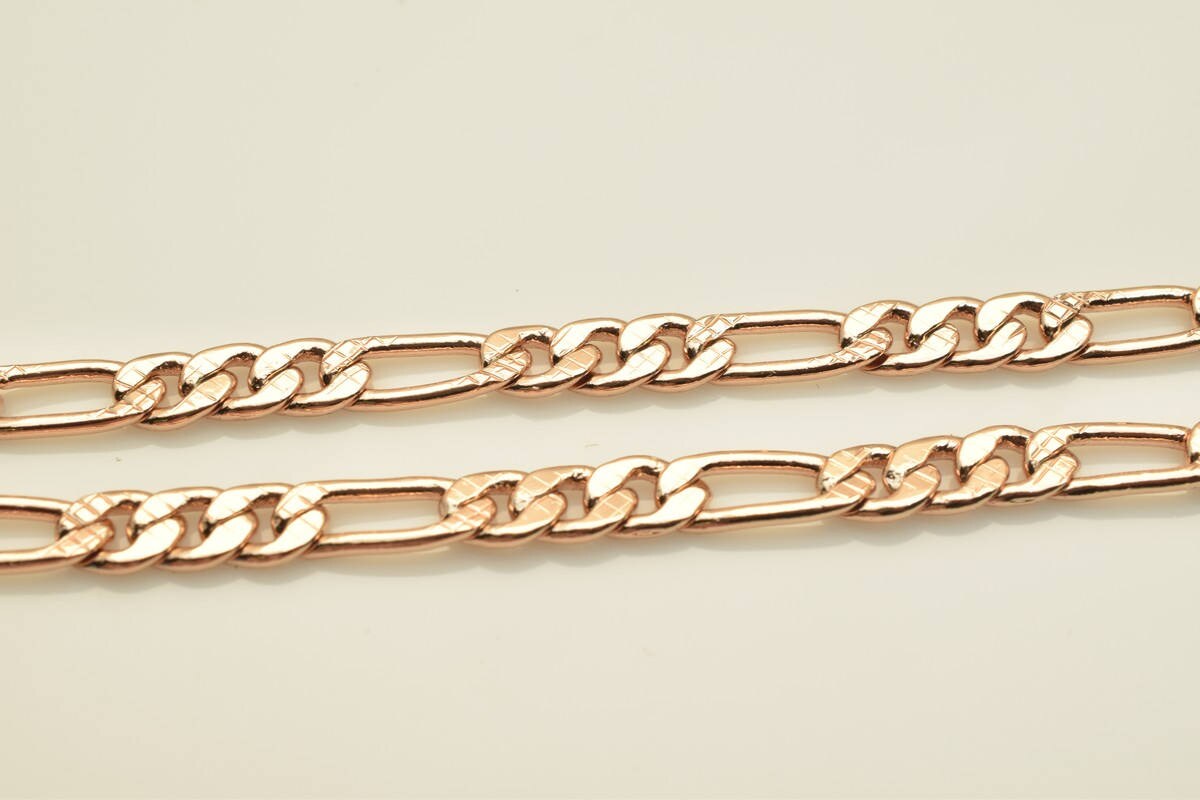 18K Rose as Gold Filled* Chain 19" Inch CG207 jewelry making supplies - detail image 7
