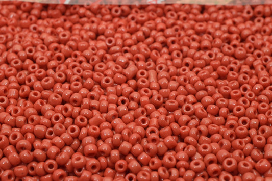 Red Glass Seed Beads Jewelry Making, Size 8/0, 2-3mm Round (1 Pound Bulk, Loose Craft Supply)