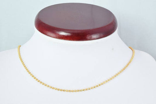 Gold Filled Ball Chain 18Kt Gold Filled Size 31" Long 2mm Width Item #CG249 jewelry making supplies - detail image 2