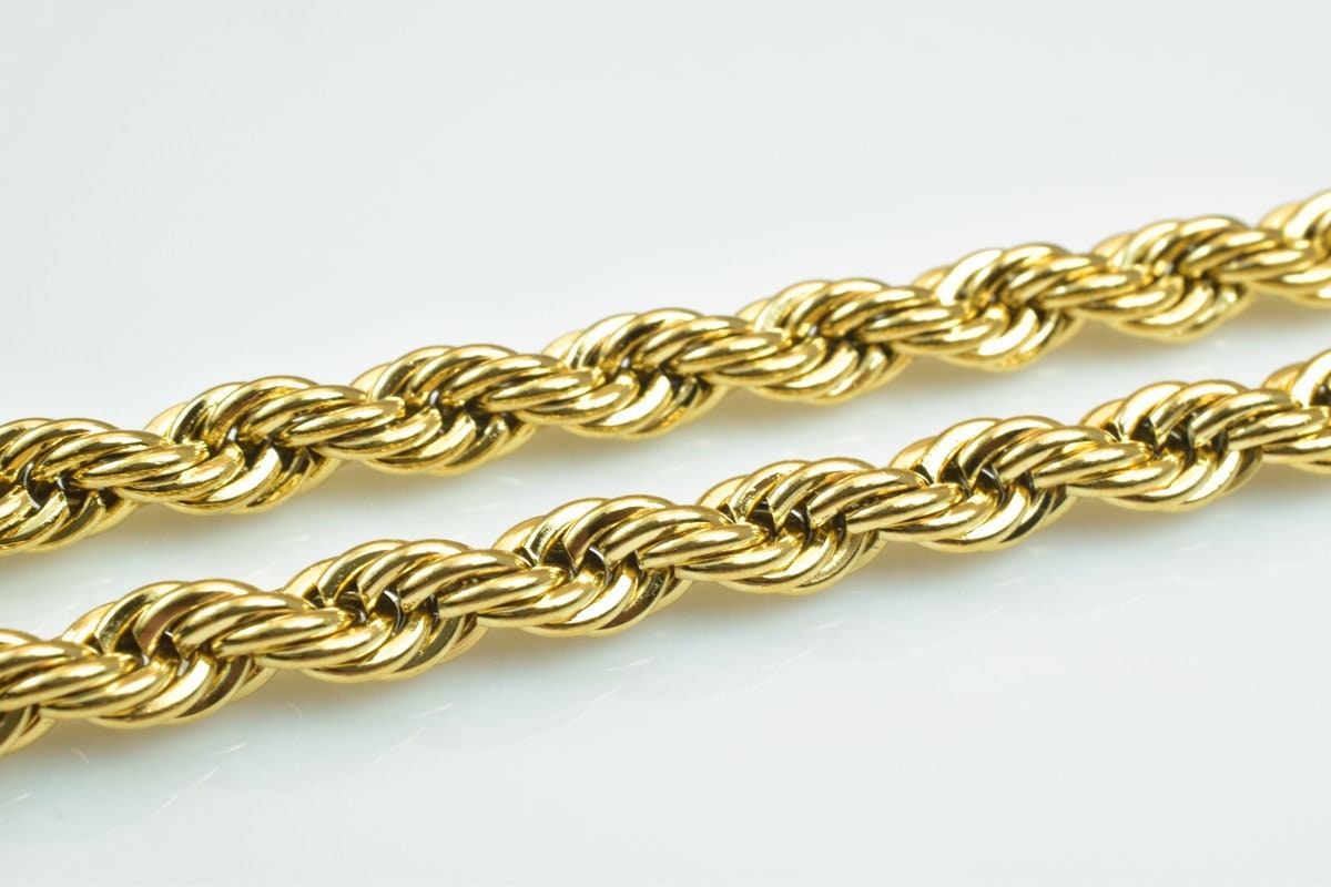 18K as Gold Filled* Chain 20" and 24" Inches Long 5mm Width CG5,CG5A jewelry making supplies - detail image 4