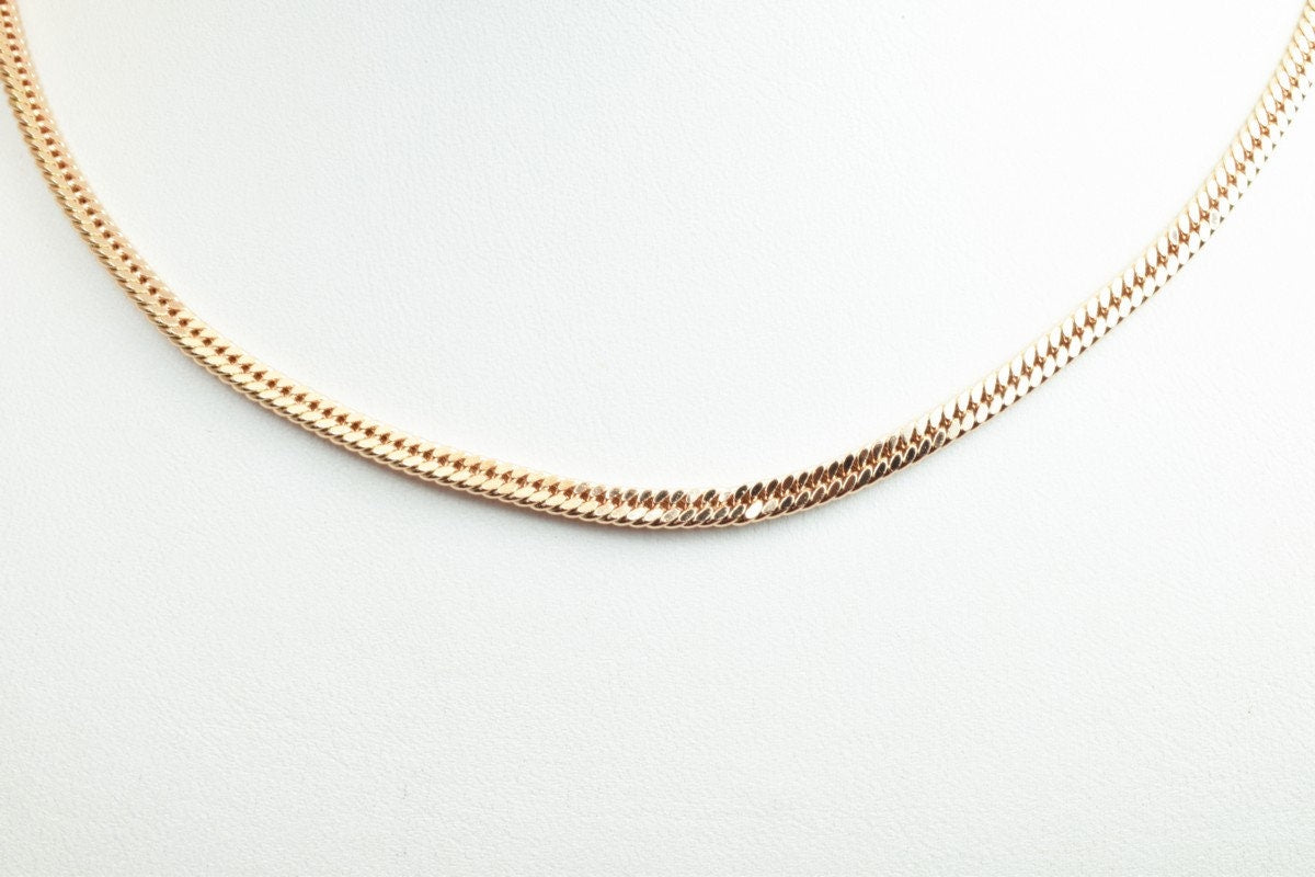 18K Rose as Gold Filled* Chain 19" Inch Long 4mm Width 2mm Thickness CG233 jewelry making supplies - detail image 4