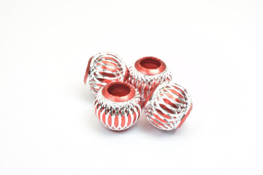 Aluminum Round Beads European Beads With Large Hole Fit Charm European Bracelets or Necklace For Jewelry Making jewelry ma...