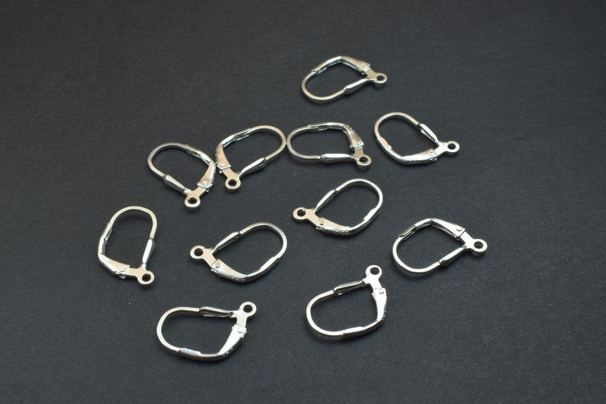 Lever Back 925 Sterling Silver 14x10mm Earring Hook Earring Finding For Jewelry Making Made in Italy SS4006 jewelry making...
