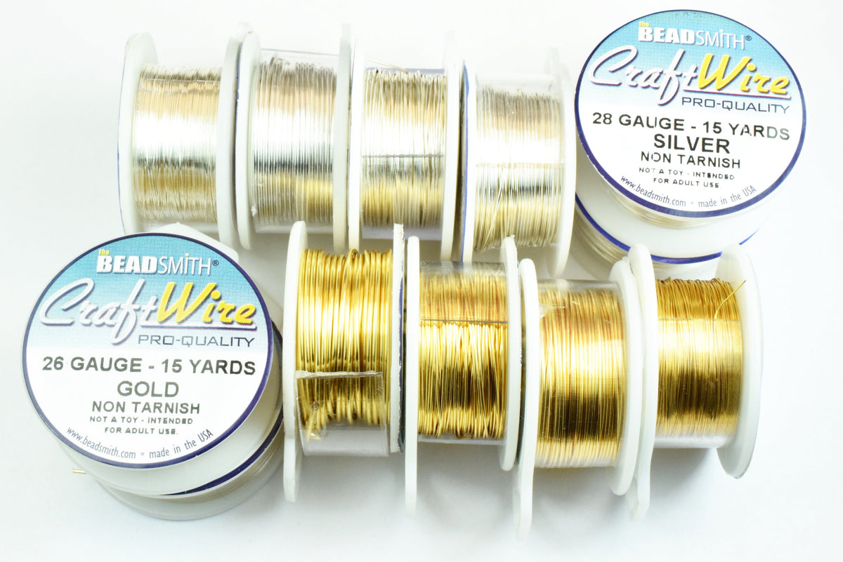 Wire Wrapping Tarnish Resistant , 1 Roll Gold/Silver Beadsmith Copper Wire Craft Wires (18, 20, 22, 24, 26, 28 Gauges) jew...