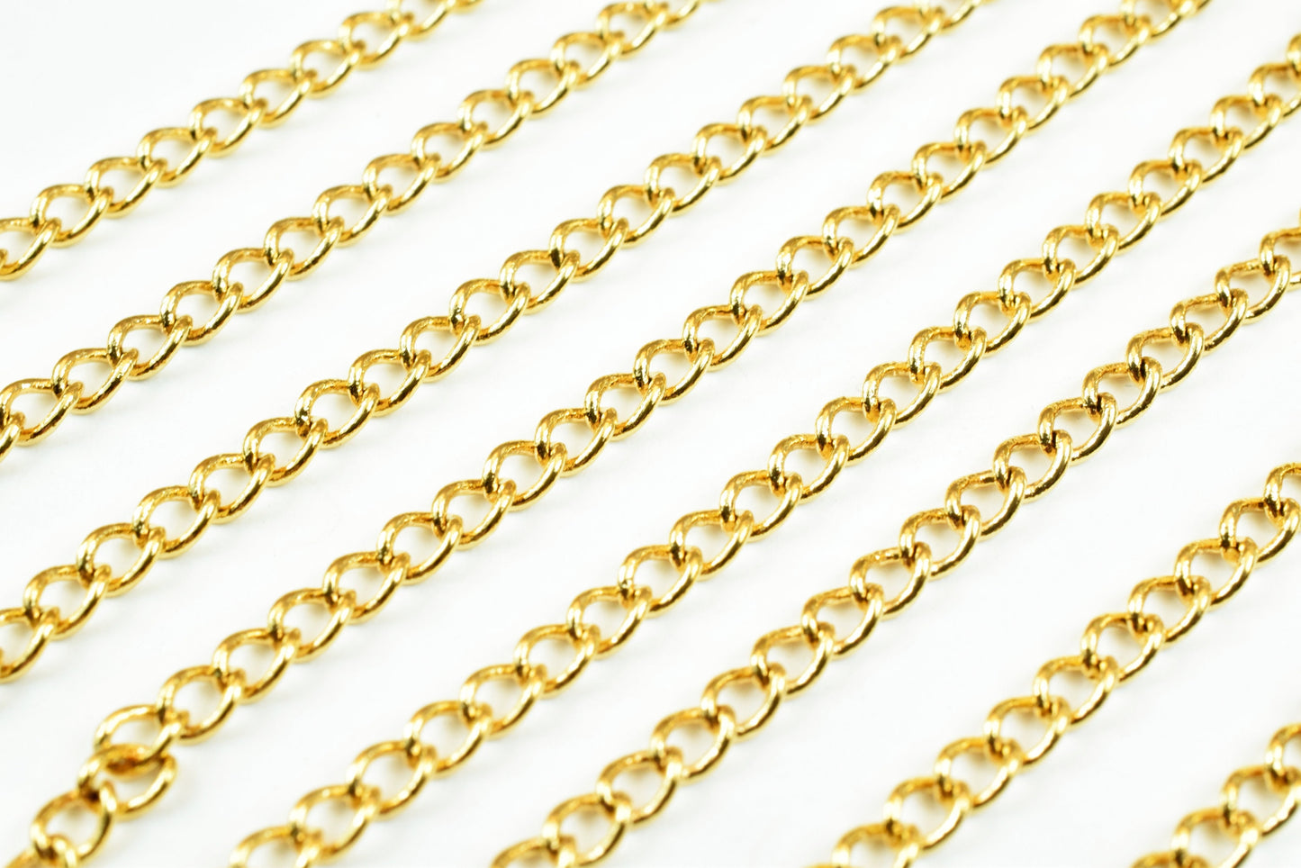 18K Gold Plated* tarnish resistant Cable Chain, Link Chain GFC068 Sold by Foot For Jewelry Making jewelry making supplies...