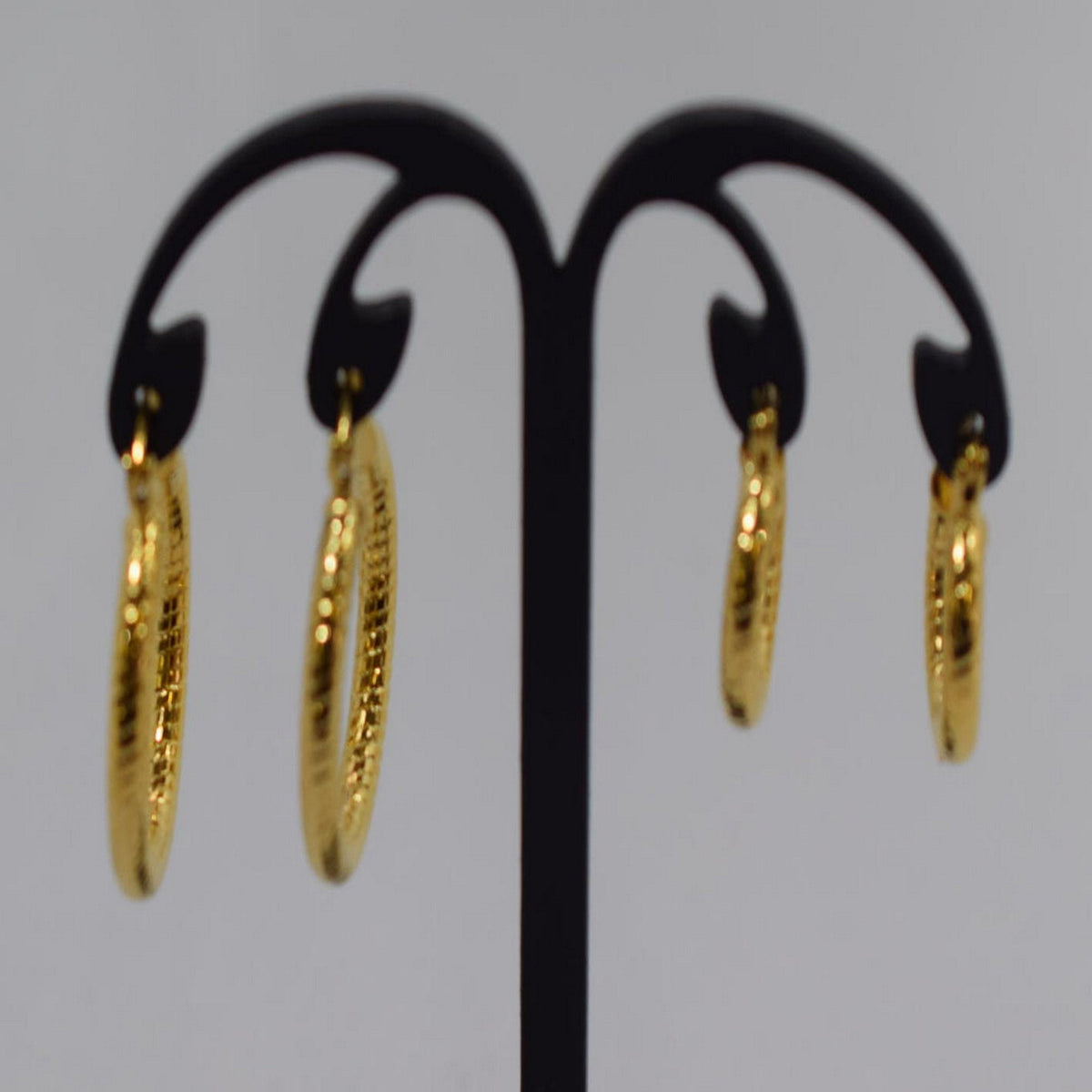 Diamond Cut Hoop Earring Gold Filled EP 18Kt , Jewelry Making 15mm ,25mm Small to Large Earring For Every Body 3mm thickne...