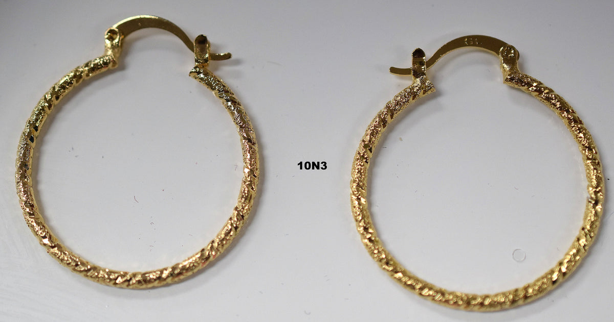 Diamond Cut Hoop Earring Gold Filled EP 18Kt Jewelry Making 30mm Earring For Every Body 2mm thickness Diamond Cut Earring...
