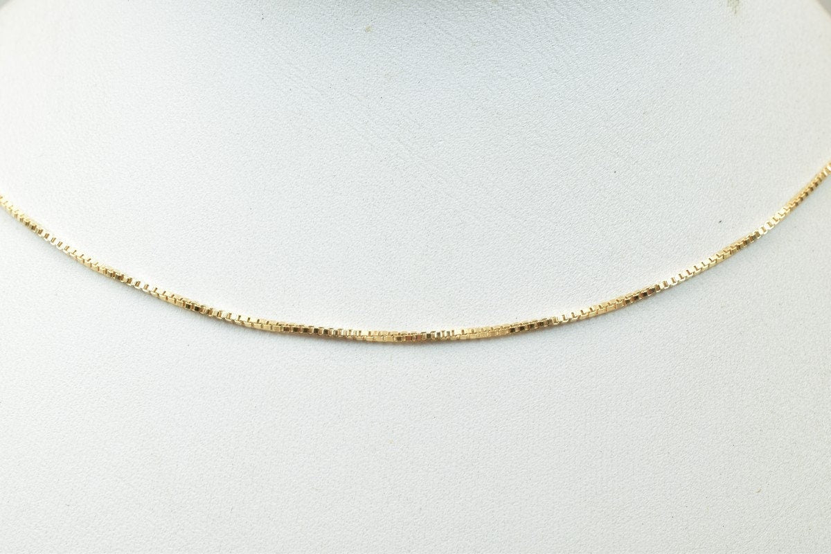 Gold filled EP tarnish resistant square chain 18kt gold filled tarnish resistant size 17.75" long 1mm width item #cg218 je...