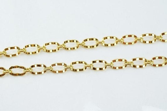 17" inch 18k Gold Filled Look, EP chain CG142 jewelry making supplies - detail image 2