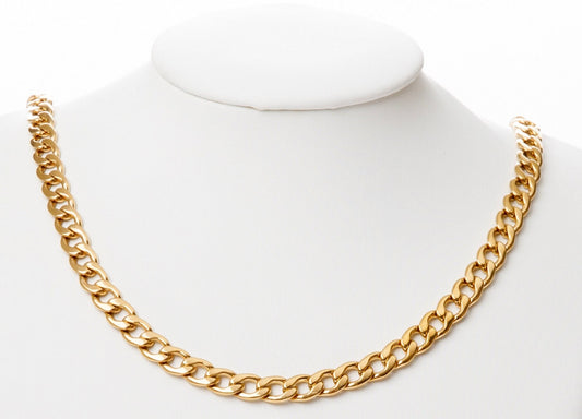 5mm /6mm Gold Plated flat cuban chain 18kgf/14kgf gfc090a/gfc090b sold by foot findings for making jewelry jewelry making...