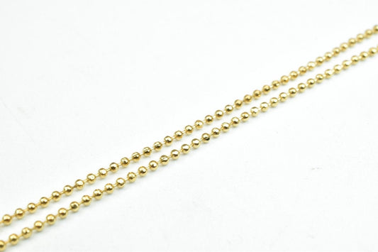 18K GF gold filled EP tarnish resistant Chain 17.25" Inch Round Ball Thickness 1mm For Jewelry Making CG267 jewelry making...