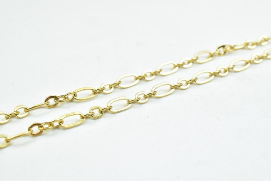 18K gold filled EP tarnish resistant Chain 17.25" Inches Long 2.5mm width 0.5mm Thickness CG266 jewelry making supplies -...