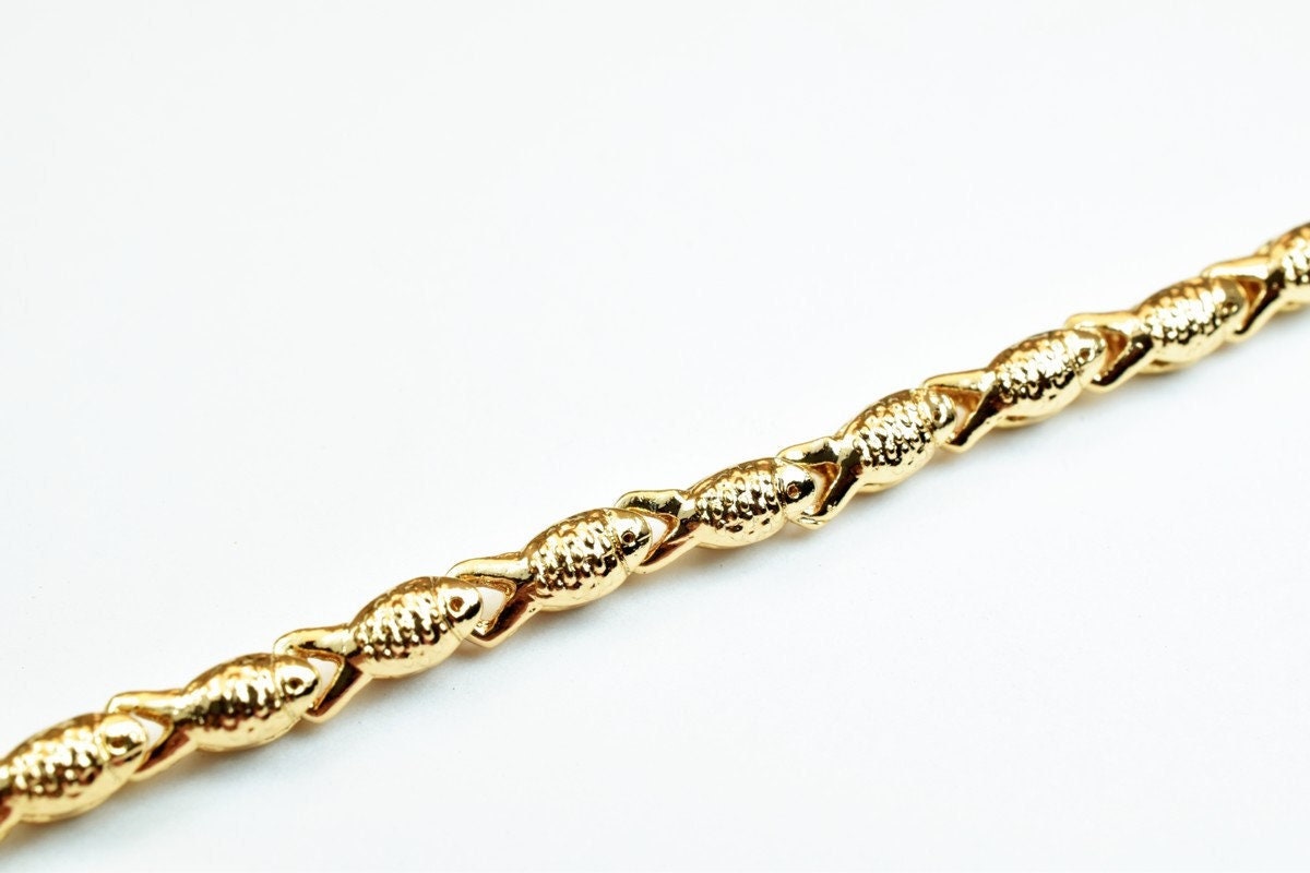 18K Pinky Gold Filled Look, EP Chain Size 17.5" Long 3mm Width 3.5mm Thick CG372 jewelry making supplies - detail image 6