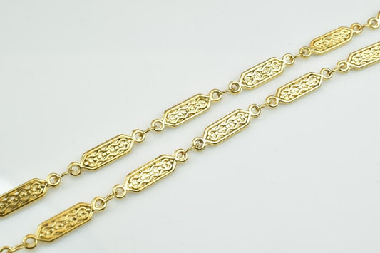 18k gold filled EP chain 17.5" inch square cg248 jewelry making supplies - detail image 2