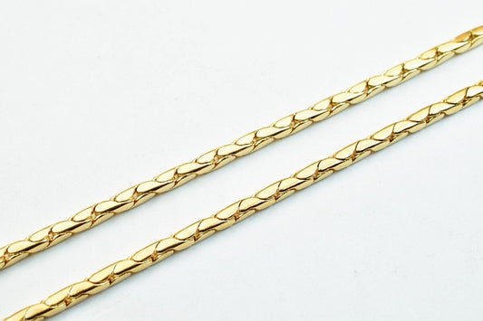 18K Pinky Gold Filled Look, EP tarnish resistant Chain Size 17.25" Long 1.5mm Width 1.5mm Thick CG297 jewelry making supp...