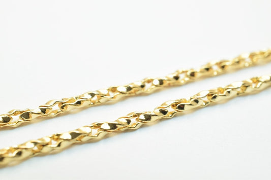 18K Pinky Gold Filled Look, EP Chain Size 17" 2mm Thick CG319 jewelry making supplies - detail image 2
