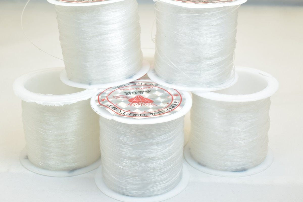 Fishing Line, Non Elastic Clear Crystal Beading Thread String Cord Sizes: 0.25mm, 0.3mm, 0.35mm, 0.4mm, 0.45mm, 0.5mm, 0.6...