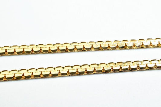 18K Pinky Gold Filled Look, EP Chain Size 19" Long 2mm Width 1mm Thick CG371 jewelry making supplies - detail image 2