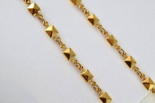 17" Inch 18K Gold Filled Look, EP Chain CG94 jewelry making supplies - detail image 2