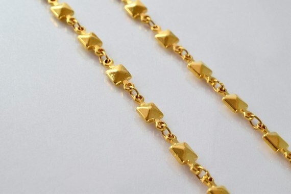 17" Inch 18K Gold Filled Look, EP Chain CG94 jewelry making supplies - detail image 5
